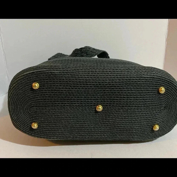 Eric javits black woven straw tote handbag - Picture 12 of 12